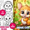 150 Cute Baby Animal Coloring Pages for Kids