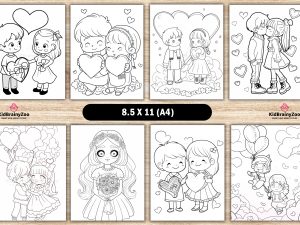 150 Cute Valentines Day Coloring Pages for kids
