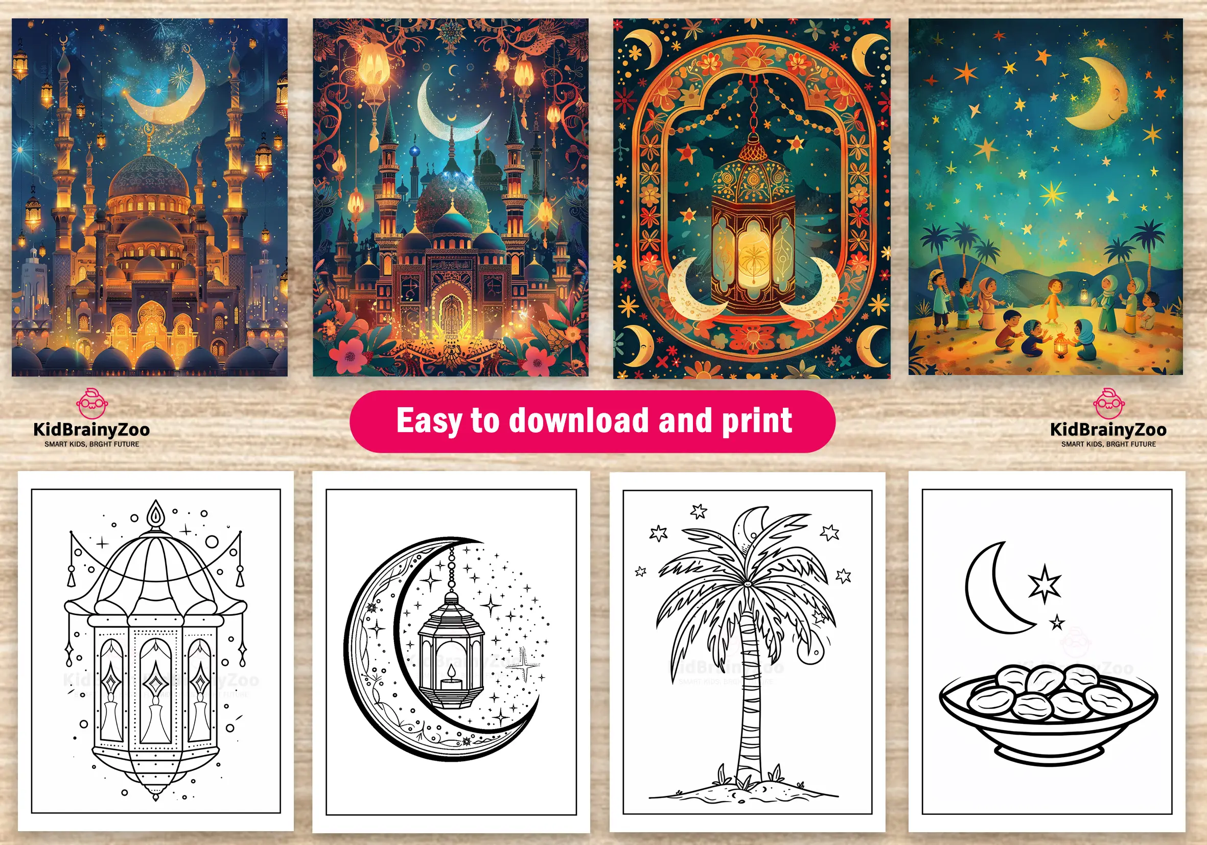 120 Eid Mubarak Coloring Pages for Kids