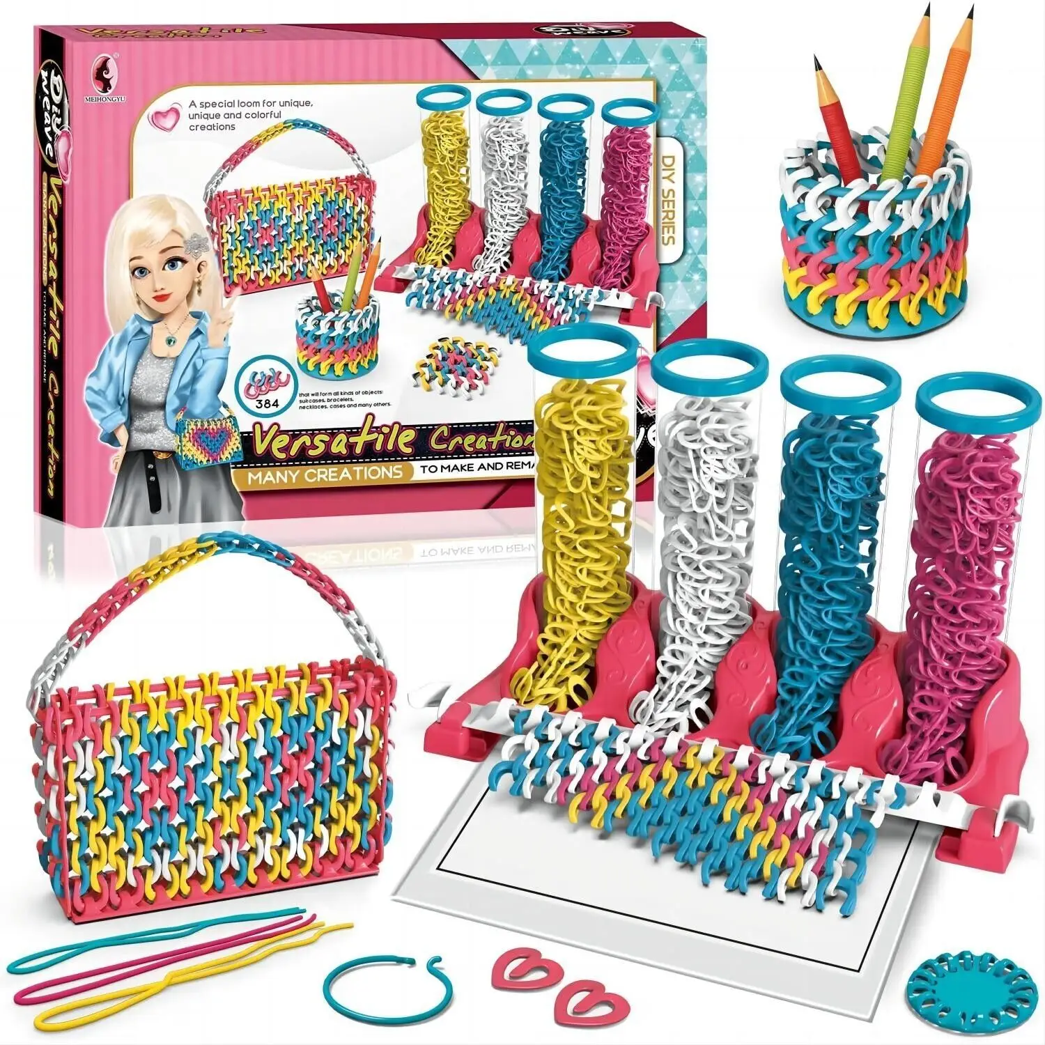 Handcrafted Rope Activity for Girls | Creative DIY Ribbon Weaving Toy Puzzle | Educational toys for 3 4 year olds girl