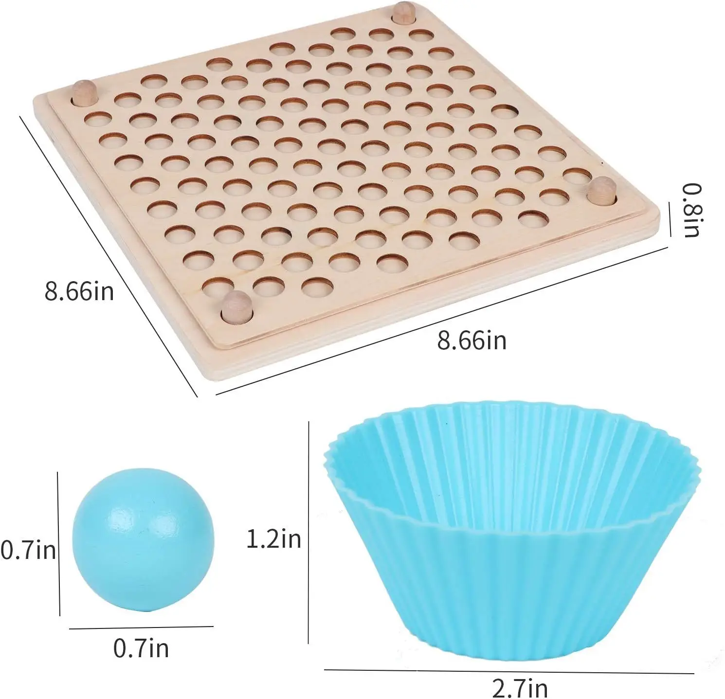 Wooden Peg Board Beads Game for Kids