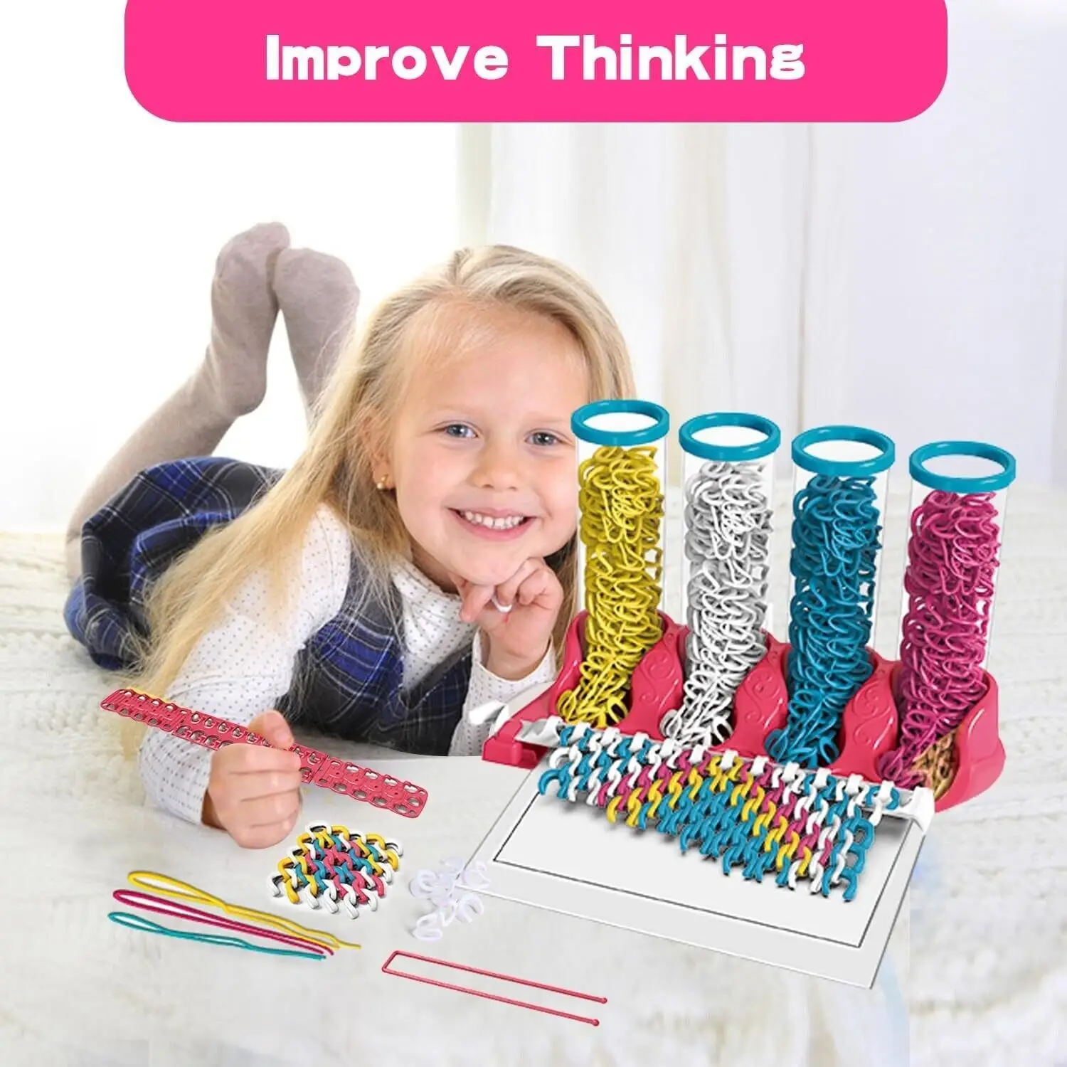 Handcrafted Rope Activity for Girls | Creative DIY Ribbon Weaving Toy Puzzle | Educational toys for 3 4 year olds girl