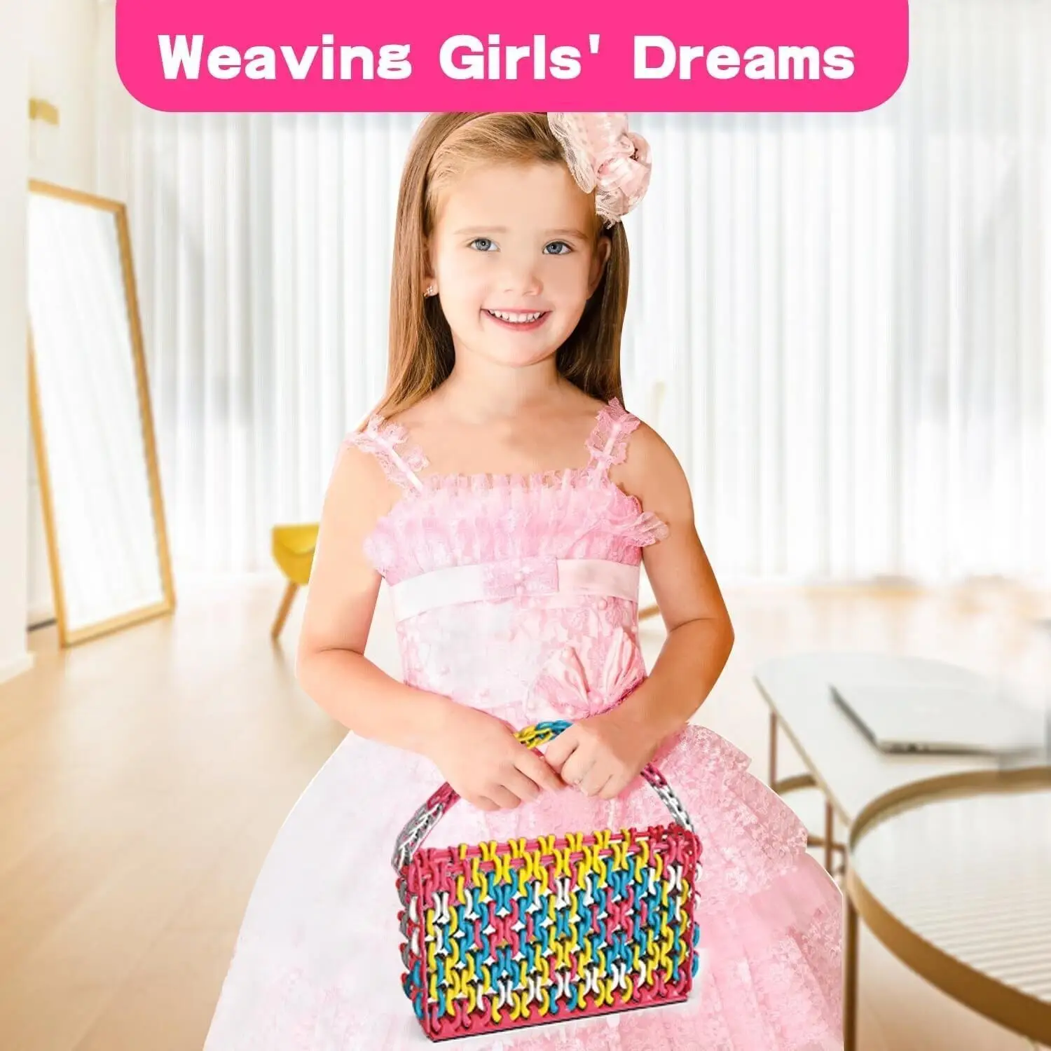 Handcrafted Rope Activity for Girls | Creative DIY Ribbon Weaving Toy Puzzle | Educational toys for 3 4 year olds girl