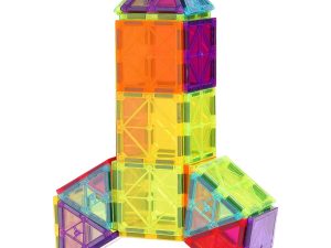Magnetic Tiles, 55 PCS Magnetic Building Blocks For Kids, Magnet Building Set With Car Base & 16 Digital Cards, STEM Educational Construction Stacking Toys Gift For Toddlers Boys Girls Aged 4+