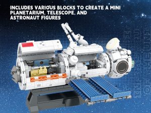 City Space Station Building Set 895 Pieces Kids STEM Projects Science Building Block Toys