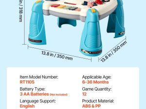 Baby Spacecraft Musical Table Toys For 1-3 Years Old, Learning Activity Desk With Space Theme & Soft-glow Star Projector & 60+ Sound Sources, Toddler Learning Table For Kids 6+ Months