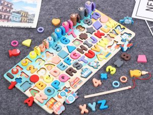 Montessori Educational Wooden Toys for Kids Montessori Toys Board Math Fishing  Montessori Toys Educational for 1 2 3 Years Old
