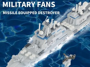 Warship Building Toy Movable Parts STEM Toys 799 PCS Battleship Building Kit With Figurines For Kids