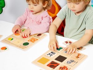 Wooden Montessori Teaching Aids Logical Thinking Puzzle Educational Toys