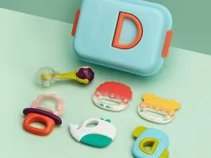 Baby Teething Toy for Infants 0–12 Months, Rattle & Sensory Toy, BPA-Free Teether