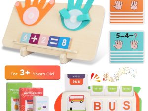 Talking Flash Cards And Finger Counting Math Board Interactive Learning Toys For Kids Aged Over 3  Number Alphabet Words Song Learning
